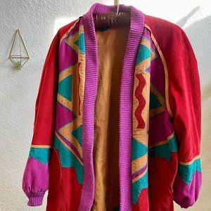 Reversible Corduroy Detail Statement Coat